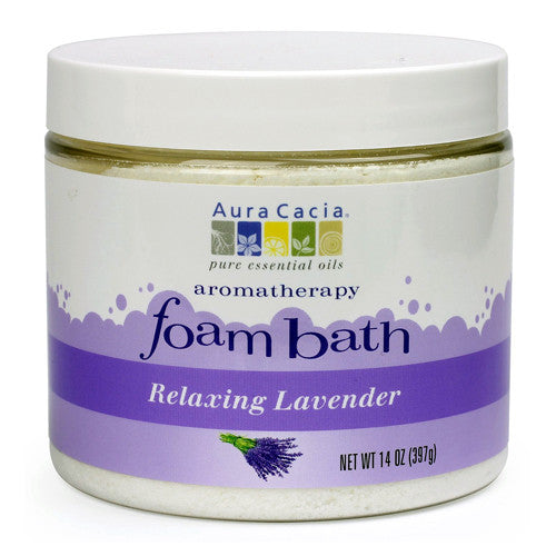 Aura Cacia Aromatherapy Foam Bath, Relaxing Lavender, 14 Oz