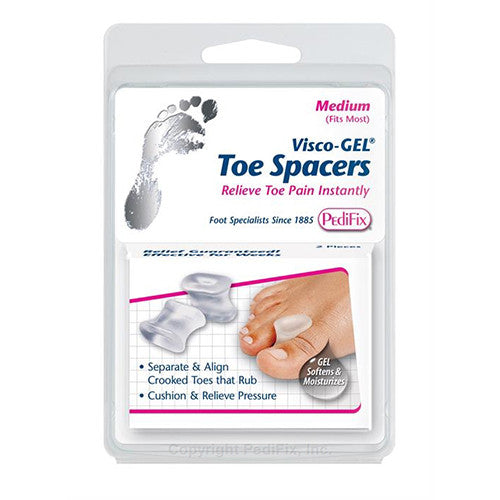 Pedifix Visco-Gel Medium Toe Spacers, Soft Flexible - 2 Ea, 2 Pack