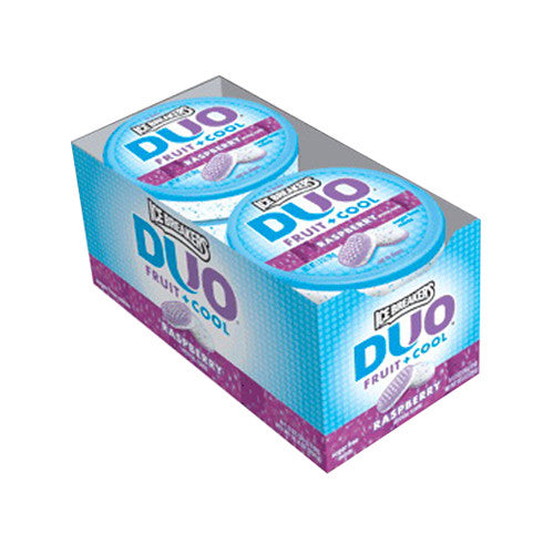 Ice Breakers Duo Fruit And Cool Sugar Free Mints, Raspberry - 1.3 Oz, 8 Pack