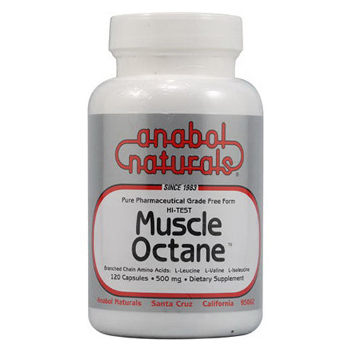 Anabol Naturals Hi-Test Muscle Octane Bcaas Capsules Dietary Supplement 120Ea