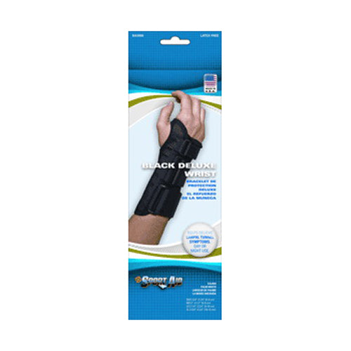 Scott Deluxe Right Medium Wrist Brace 3-3.5 inches, Black - 1 ea