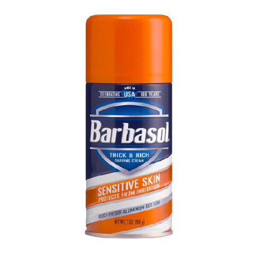 Barbasol Beard Buster Thick And Rich Shaving Cream, Sensitive Skin, 7 Oz