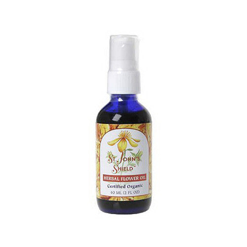 St. Johns Shield Pump Top Herbal Flower Oil By Flower Essence - 2 Oz