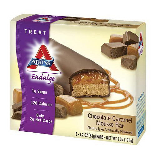 Atkins Endulge Treat Chocolate Caramel Mousse Bar - 1.2 Oz, 5 / Pack