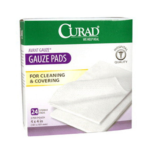 Curad Avant Gauze Pad, 4 X 4 Inches - 24 Ea