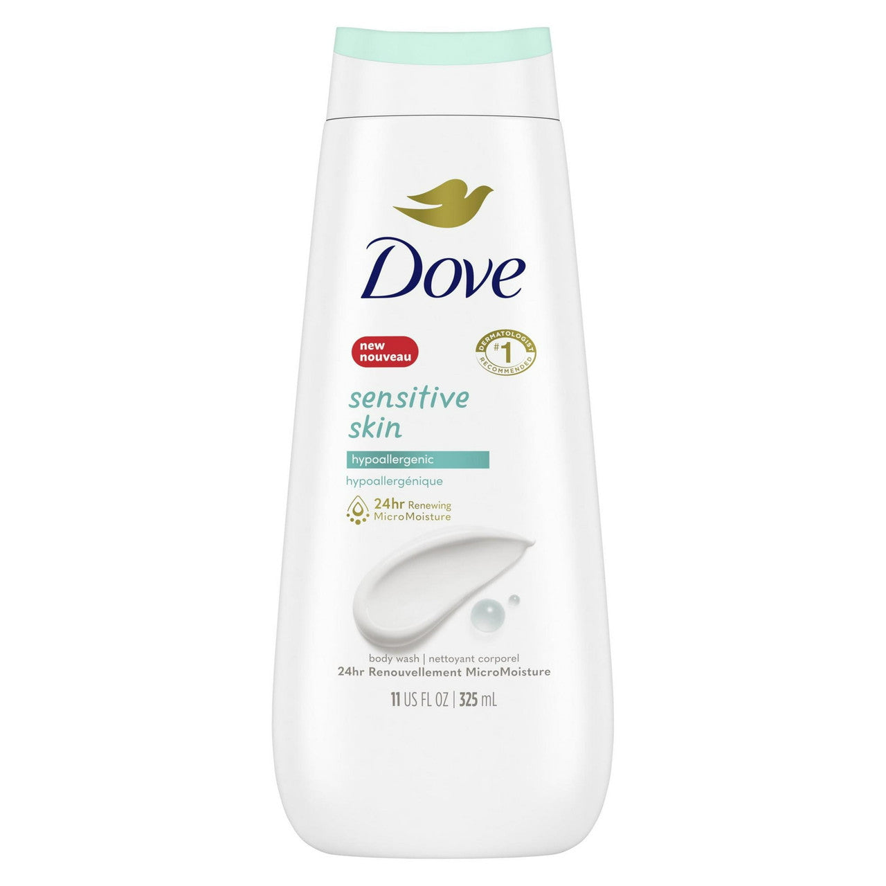 Dove All Day Moisturizing Body Wash, Sensitive Skin, 11 Oz