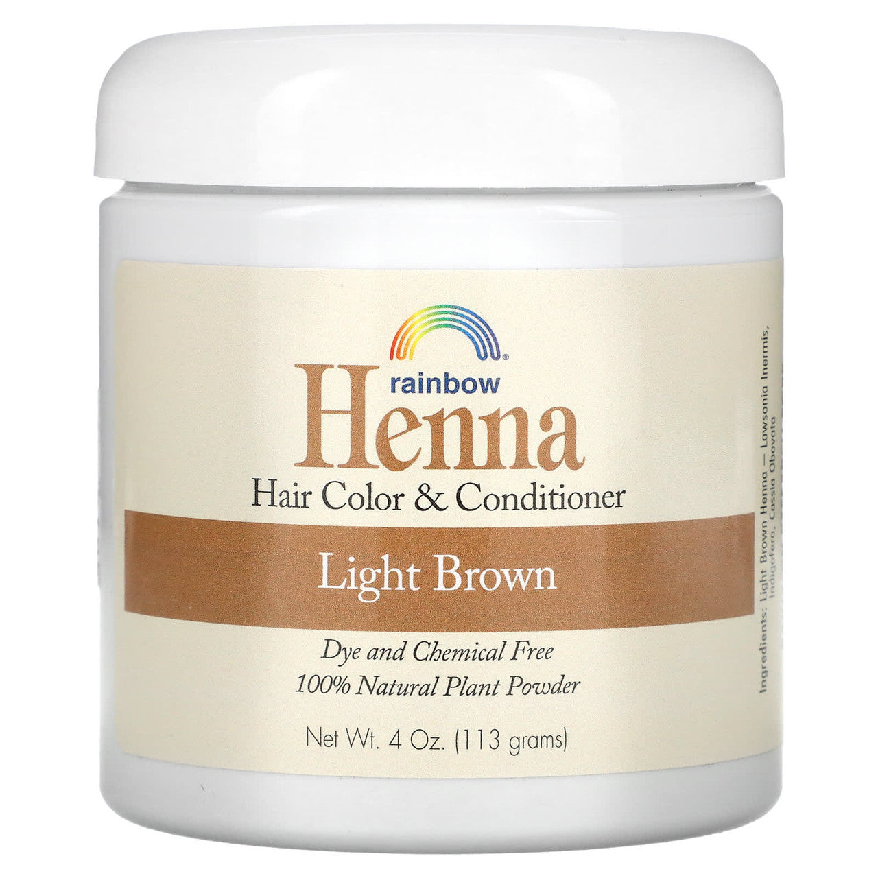 Rainbow Research Henna Hair Color And Conditioner, Light Brown - 4 Oz