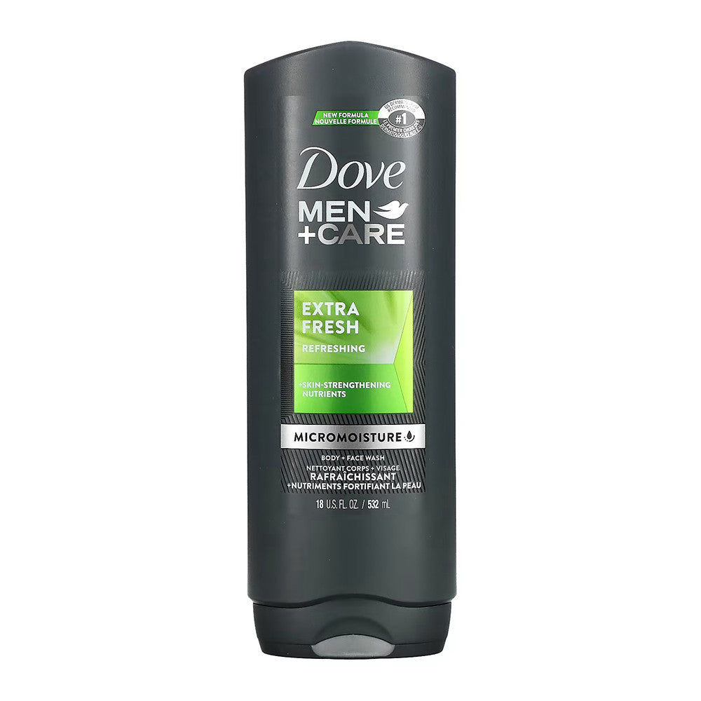 Dove Men Plus Care Refreshing Body And Face Wash, Extra Fresh, 18 Oz