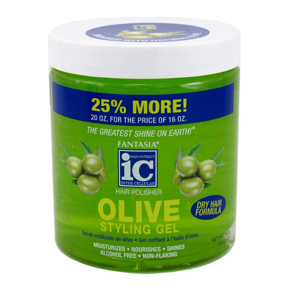 Fantasia IC Hair Polisher Olive Oil Styling Gel, 20 Oz