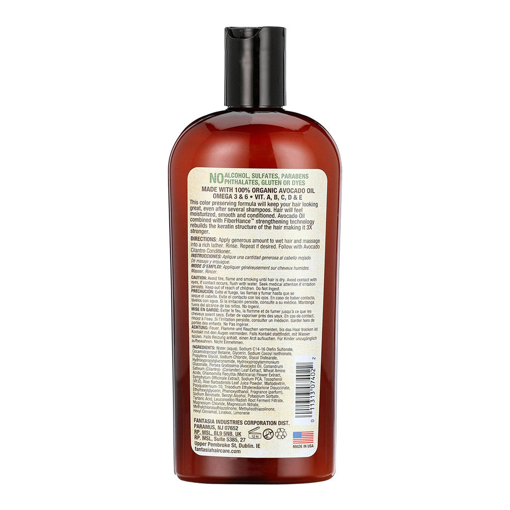 Fantasia Naturals Avocado Cilantro Sulfate Free Shampoo, 12 Oz