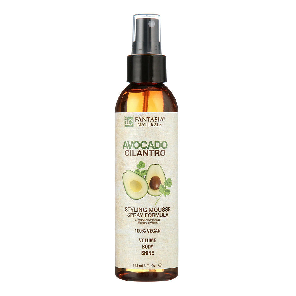 Fantasia Naturals Avocado Cilantro Hair Styling Mousse, 6 Oz