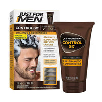 Just For Men Control GX Gradual Gray Reduction 2-in-1 Shampoo Plus Conditioner, 4 Oz