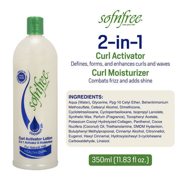 Sof N Free Curl Activator Lotion 2 In 1 Activator and Moisturiser, 11.84 Oz