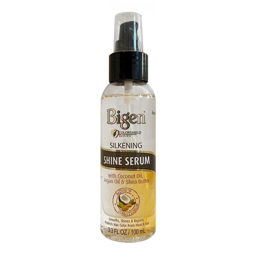 Bigen Silkening Shine Serum for Shine and Protects Hair Color, 3.3 Oz
