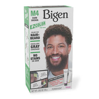 Bigen Men Excellent Gray Coverage Permanent Hair and Beard Color, M4 Dark Brown, 1 Ea