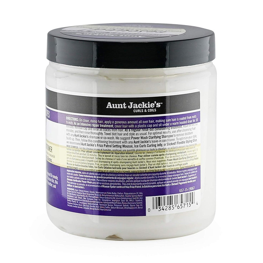 Aunt Jackies Grapeseed Rescued Thirst Quenching Hair Recovery Conditioner Treatment, 15 Oz