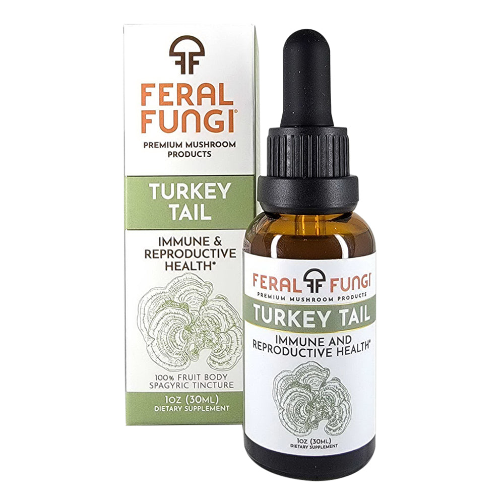 Feral Fungi Turkey Tail Immune and Reproductive Healthy for Kidney and Urinary Health 1Oz (30ml)