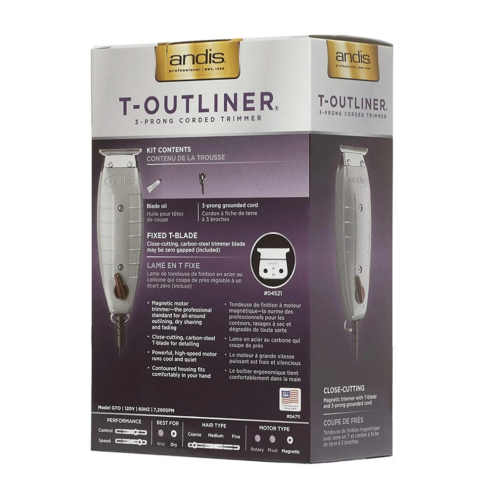 Andis T Outliner 3 Prong Corded Trimmer, 1 Ea
