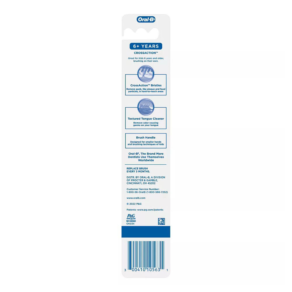 Oral B Kids Cross Action Soft Toothbrush, 1 Ea