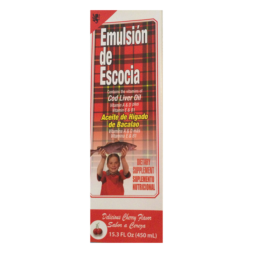 Emulsion De Escocia Cod Liver Oil, Cherry Flavor, 15.3 Oz