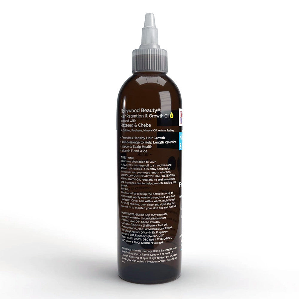 Hollywood Beauty Flaxseed and Chebe Hair Retention Growth Oil, 4 Oz