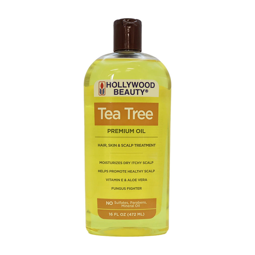 Hollywood Beauty Tea Tree Premium Oil for Skin, Hair and Scalp, 16 Oz