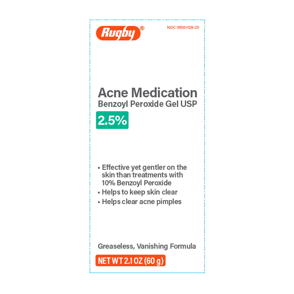 Rugby Acne Medication 2.5 Percent Benzoyl Peroxide Gel, 1 Ea