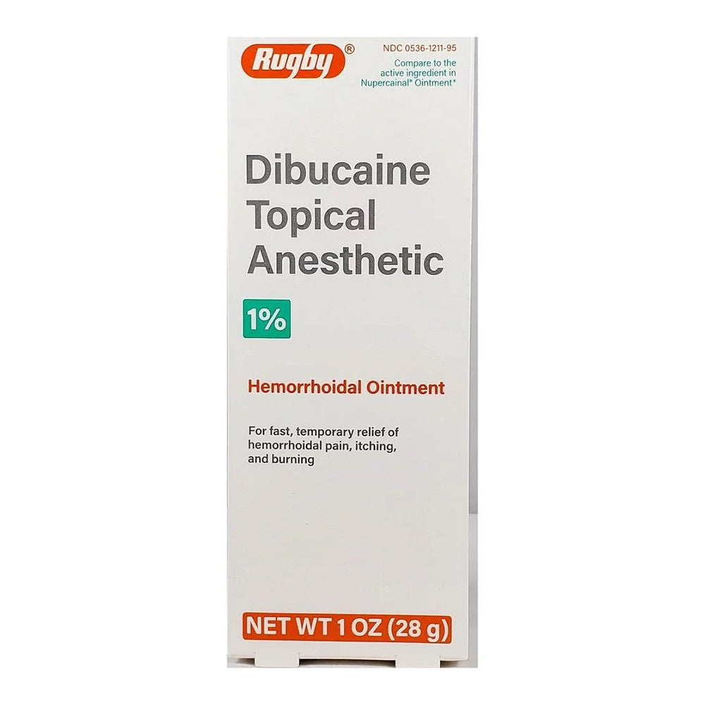 Rugby Dibucaine Topical Anesthetic 1 Percent Hemorrhoidal Ointment, 1 Oz