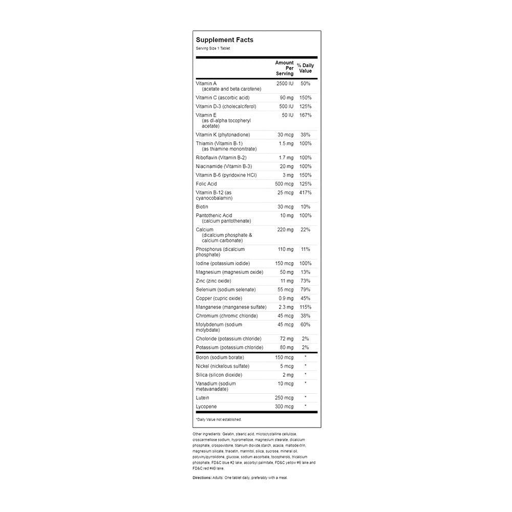 Rugby Cerovite Senior Vitamin and Mineral Supplement Tablets, 60 Ea