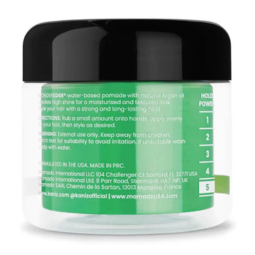 Kaniz Wonder Edge Strong Hold Water Based Pomade with Argan Oil, Acacia, 4 Oz