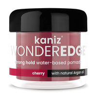 Kaniz Wonder Edge Strong Hold Water Based Pomade with Argan Oil, Cherry, 4 Oz