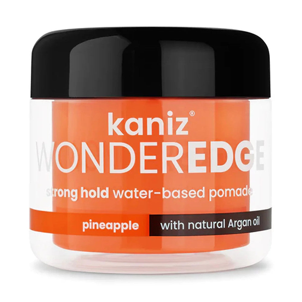 Kaniz Wonder Edge Strong Hold Water Based Pomade with Argan Oil, Pineapple, 4 Oz