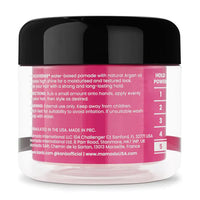 Kaniz Wonder Edge Strong Hold Water Based Pomade with Argan Oil, Raspberry, 4 Oz