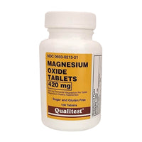Qualitest Magnesium Oxide 420 Mg Sugar Free Tablets, 100 Ea