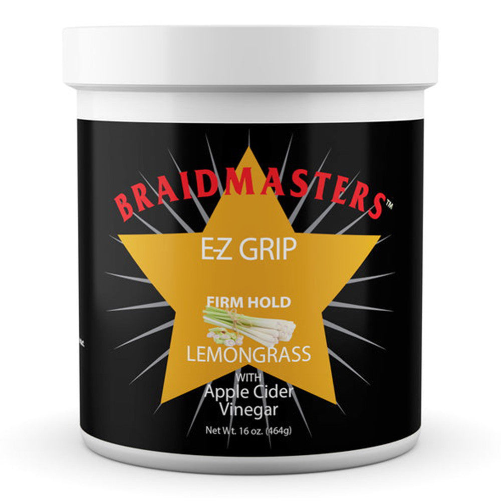 Braidmasters E-Z Grip Braid and Loc Gel Firm Hold Lemongrass with Apple Cider Vinegar, 16 Oz