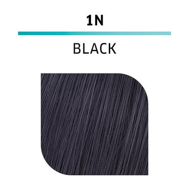 Wella Color Charm Demi Permanent Cream Hair Color, 1N Black, 2 Oz