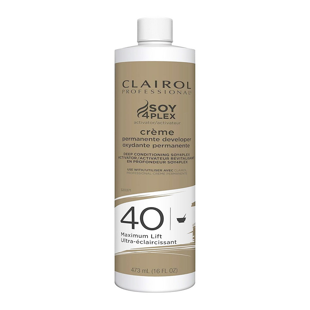 Clairol Professional Soy 4 Plex Cream Permanent Developer 40 Volume Maximum Lift, 16 Oz