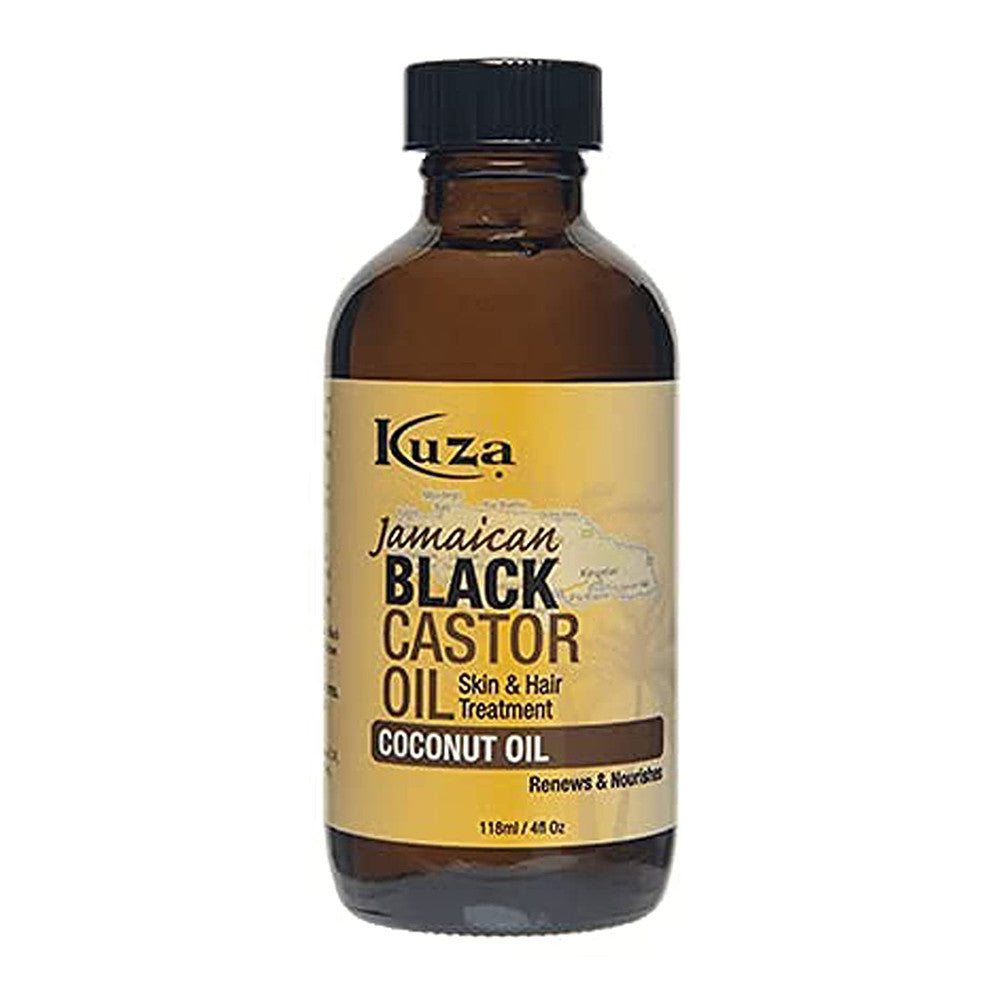Kuza Jamaican Black Castor Oil for Skin and Hair Treatment, Coconut Oil, 4 Oz
