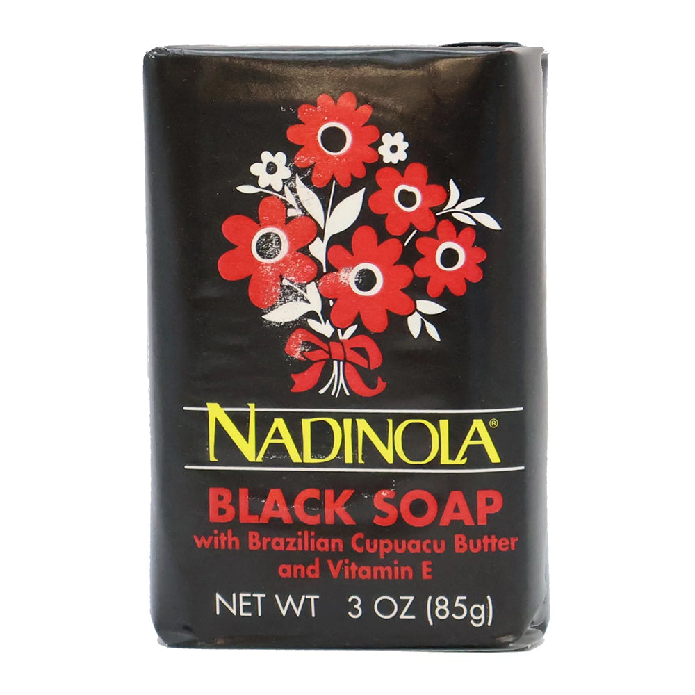 Nadinola Black Soap Bar With Vitamin E, 3 Oz