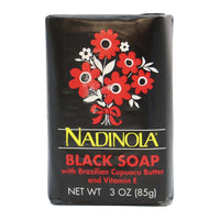 Nadinola Black Soap Bar With Vitamin E, 3 Oz