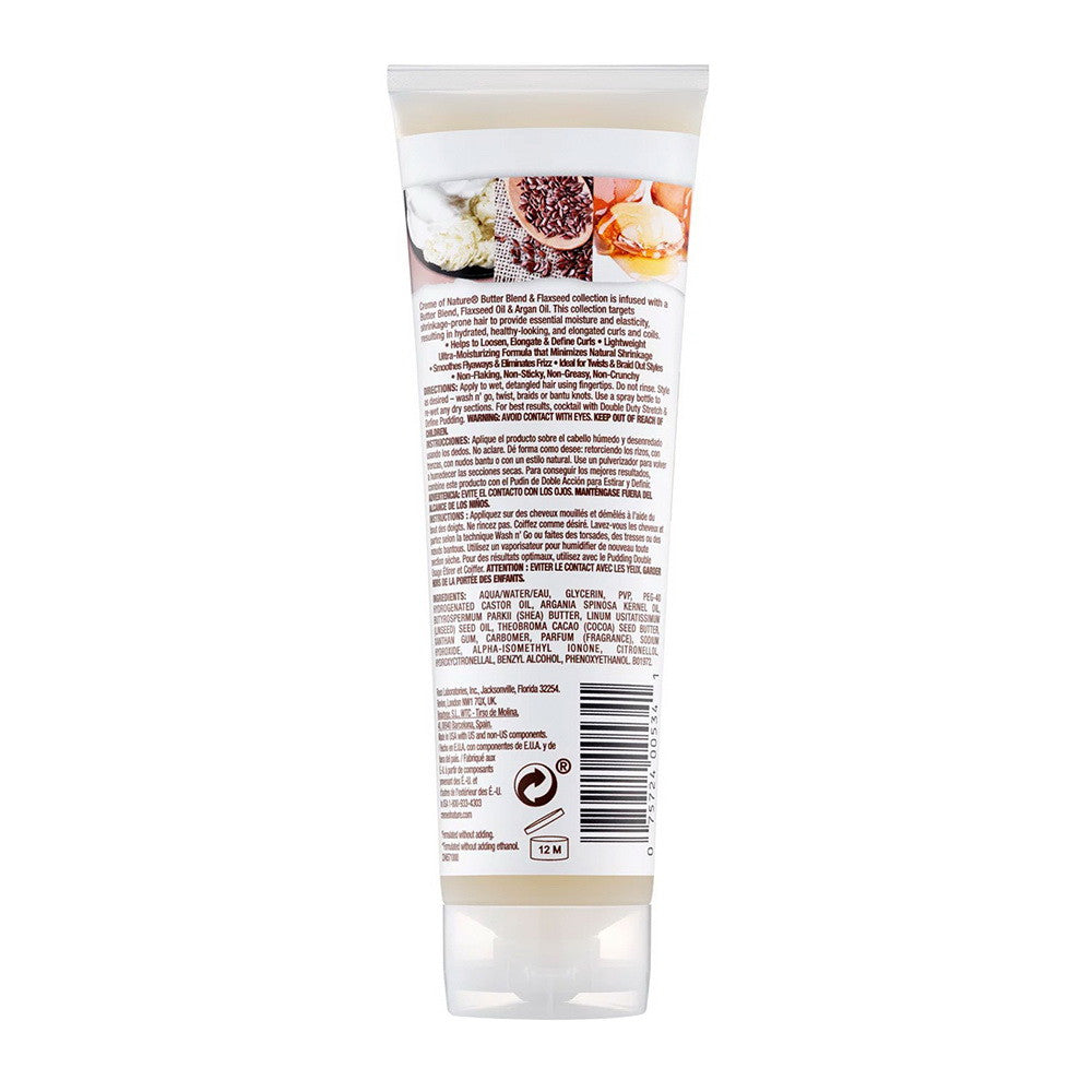Creme of Nature Butter Blend and Flaxseed Double Duty Elongate and Define Jelly, 8.4 Oz