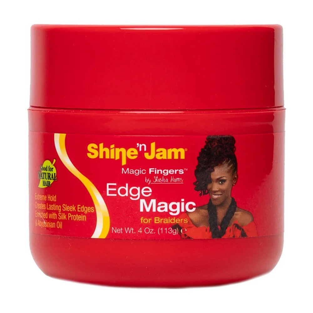 Ampro Shine N Jam Magic Fingers Edge Magic Gel, Frizz Control, 4 Oz