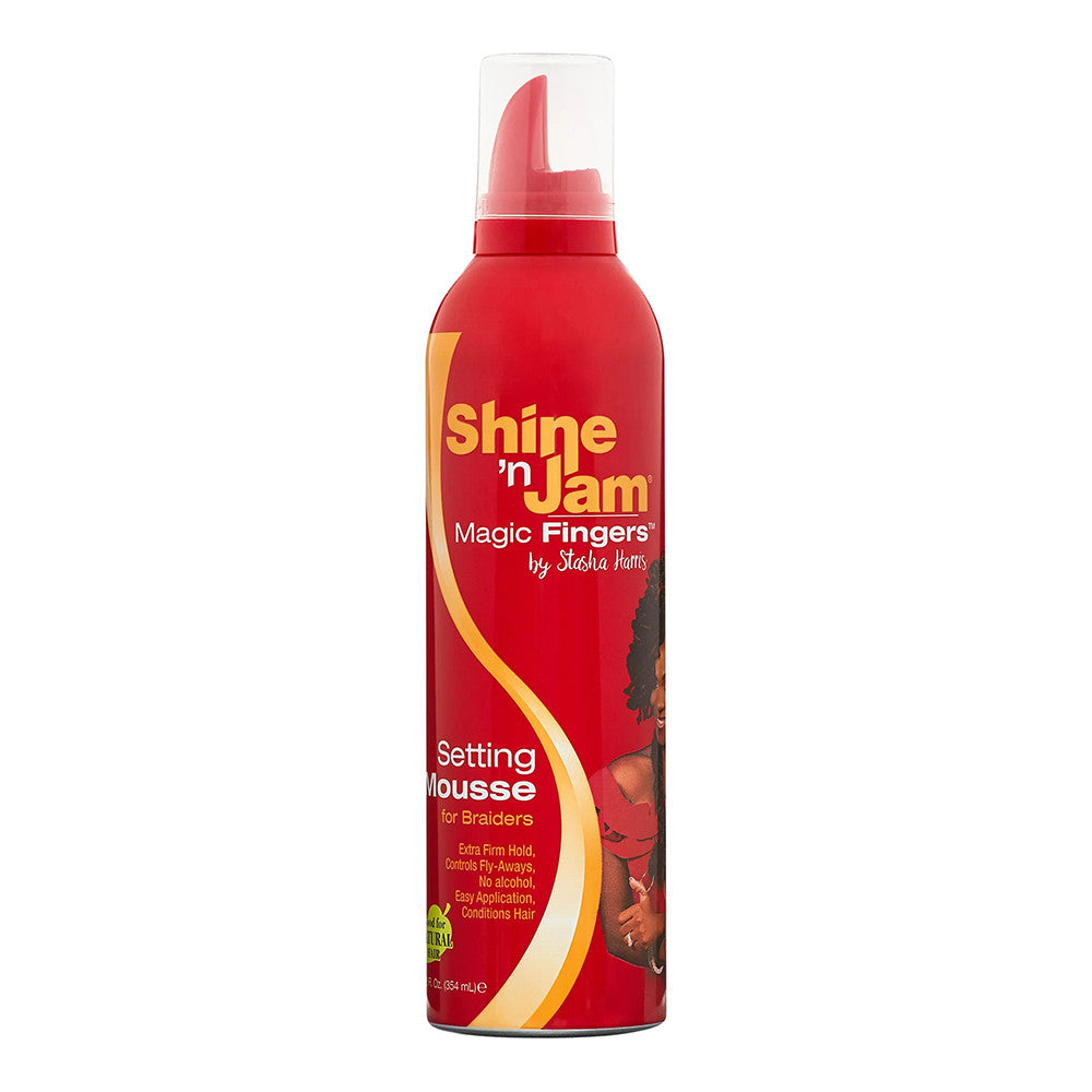 Ampro Shine N Jam Magic Fingers Setting Mousse for Braiders, 12 Oz
