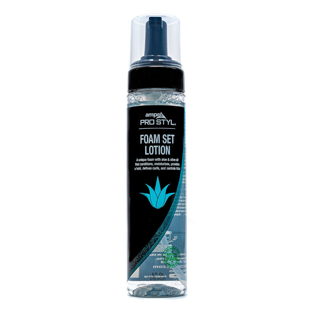 Ampro Pro Style Foam Set Lotion with Aloe and Olive Oil, 8 Oz