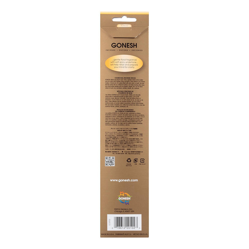 Gonesh Incense Sticks No 2 Perfumed with Oils and Spices, 20 Ea
