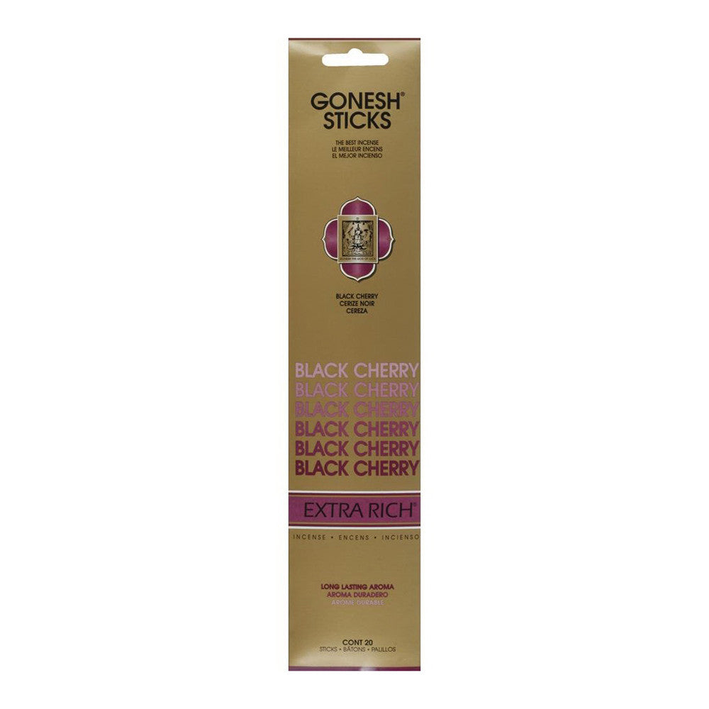 Gonesh Incense Sticks Extra Rich Collection Black Cherry, 20 Ea