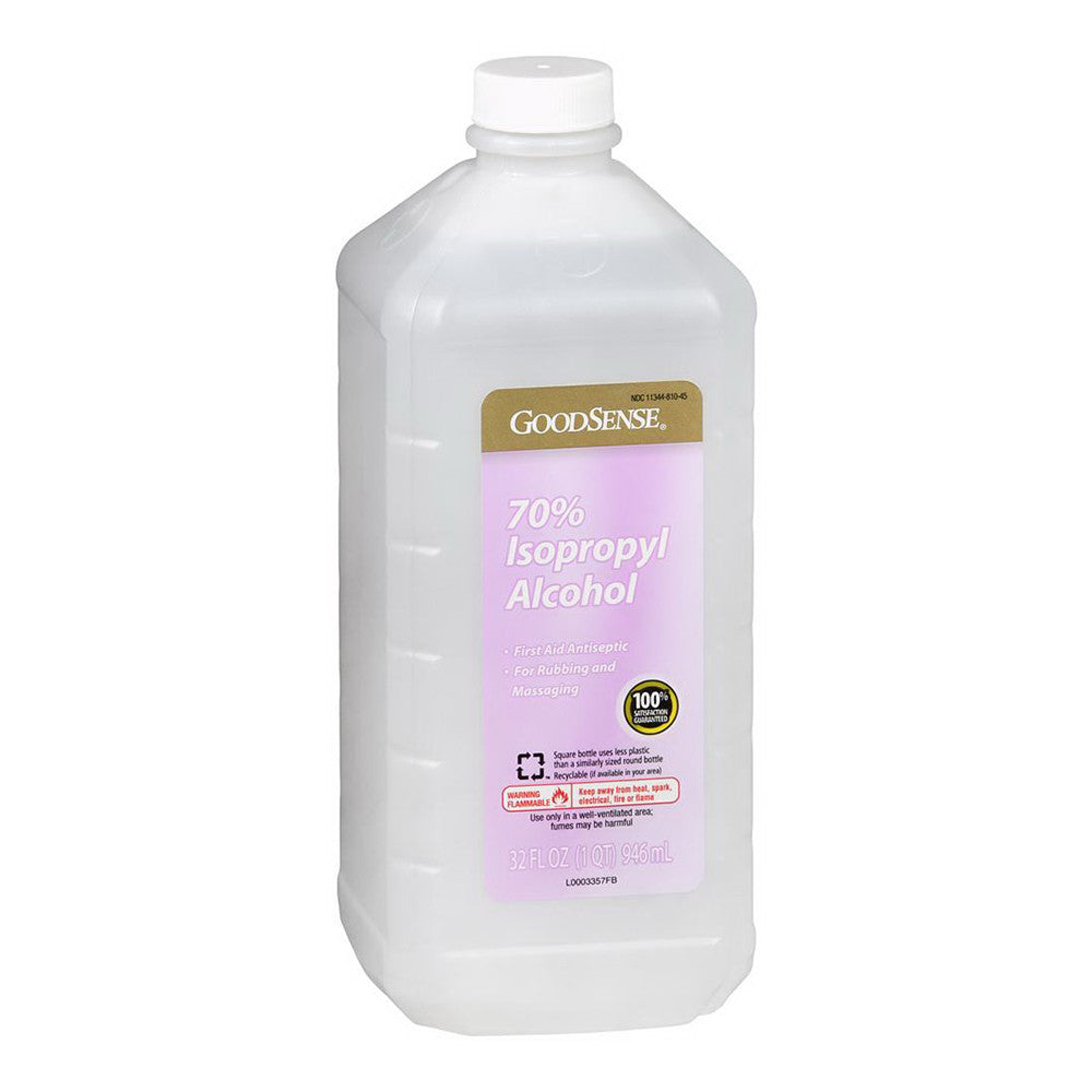 Goodsense 70 Percent Isopropyl Alcohol for Rubbing and Massage, First Aid Antiseptic, 32 Oz
