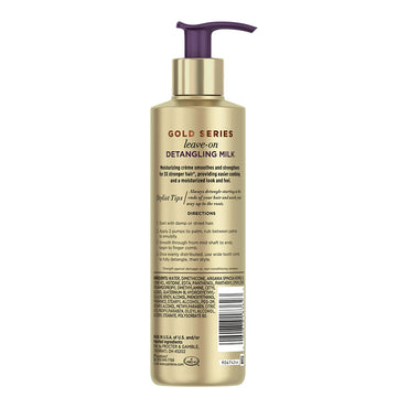 Pantene Gold Series Leave On Detangling Milk for Softens Curl, 7.6 Oz