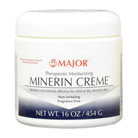 Major Therapeutic Moisturizing Minerin Creme For Dry, Sensitive Skin Fragrance Free, 16 Oz