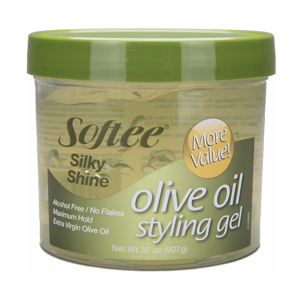 Softee Silky Shine Olive Oil Styling Gel, 32 Oz